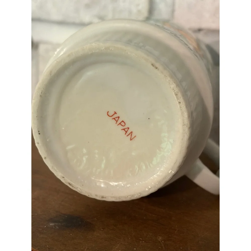 Vintage Ceramic Florida Oranges Retro MCM 1970's Souvenir Coffee Mug Juice Cup